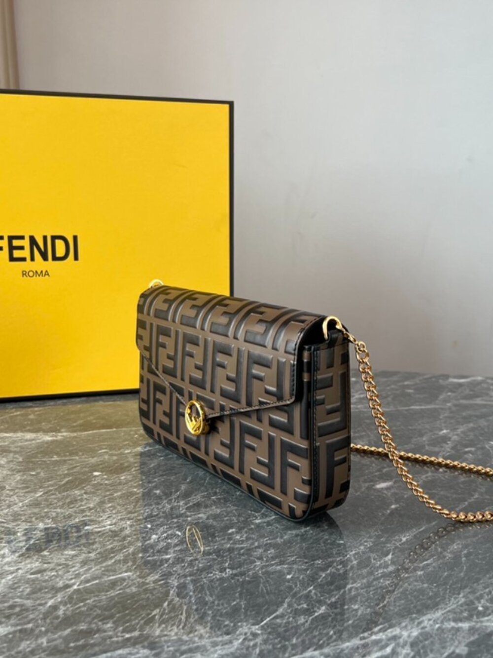 Fendi Geometric Flap Mini Handbag - Picture 3 of 9